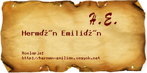 Hermán Emilián névjegykártya